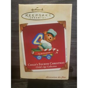 Hallmark Keepsake Ornament Child's Age Collection Baby's Forth Christmas 2001